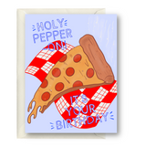 Holy Pepperoni Birthday Card